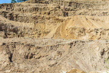 Producing of sand from the ground for construction industry