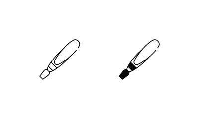 Microneedling Pen icons set vector stock illustration