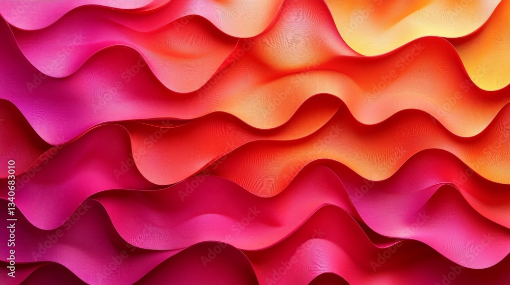 Aufkleber abstract warm color waves pattern background