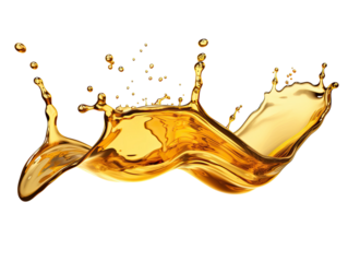  olden oil splashes on transparent background