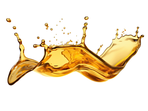  olden oil splashes on transparent background