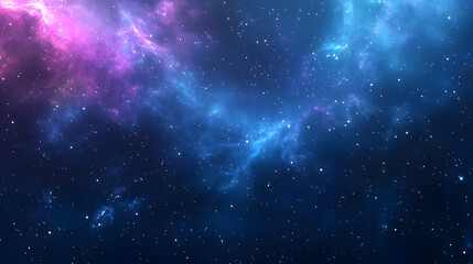 Fototapeta premium Stunning blue and purple galaxy background with stars. Space background.