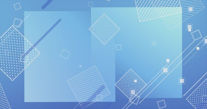 Flowing Abstract Square. Modern Blue Motion Background. Repeatable footage.