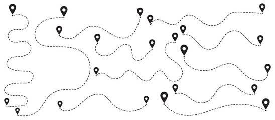 Route location icon on white background. Start and end jurney signs symbols. route icon. map pointer. location, pin, gps, roadmaps. Route location icon on white background. Start and end jurney signs 