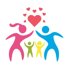 Happy Loving Family Icon