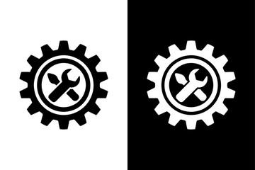 Settings & Repair Silhouette High-Contrast Vector Icon.