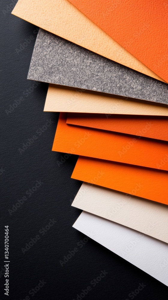 Aufkleber minimalist color blocking dynamic material design showcasing modern graphic textures in burnt orange