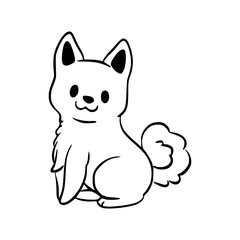 funny dog vector for children