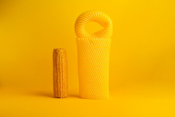 monochrome yellow still life