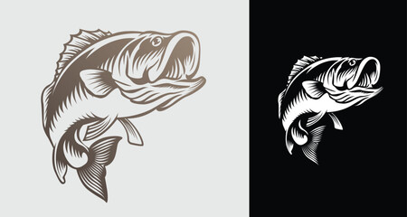 bass fish silhouette