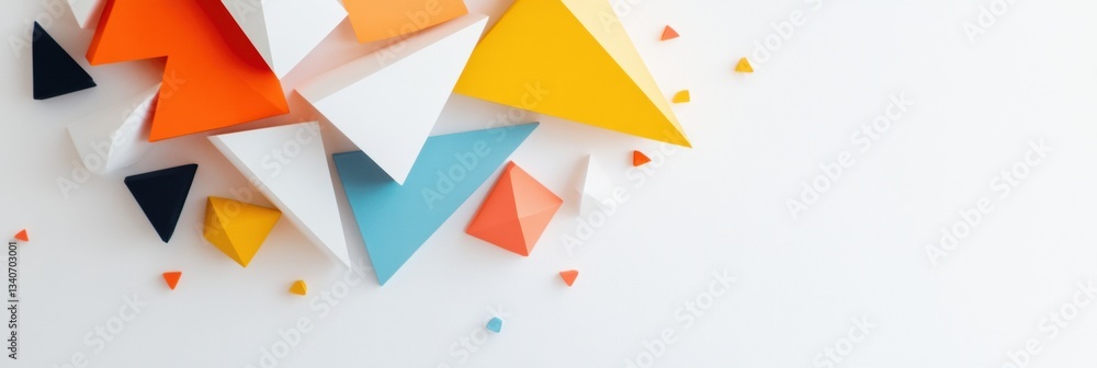 Aufkleber Geometric Minimalism Dynamic Color-Block Design for Tech Branding, Web UI/UX Innovation and Creative Visual Communication Strategies