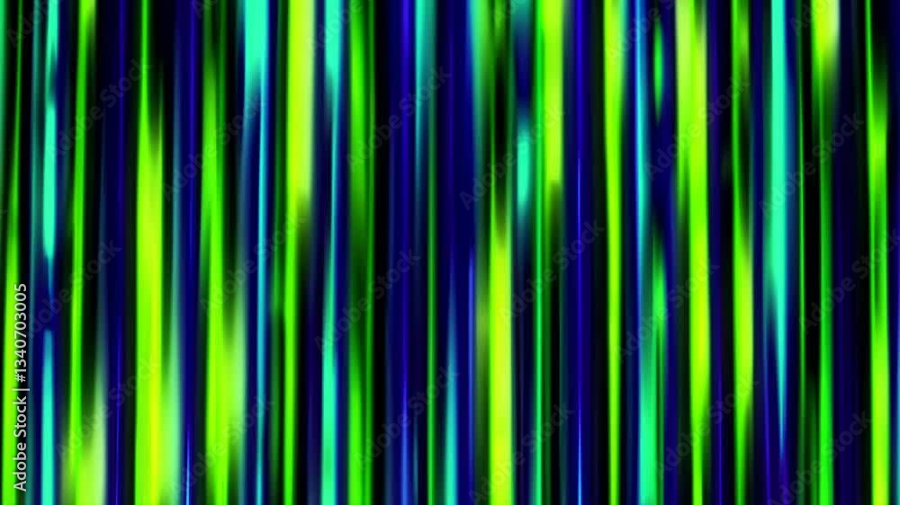 Poster abstract vertical blue and green striped pattern with glowing effect