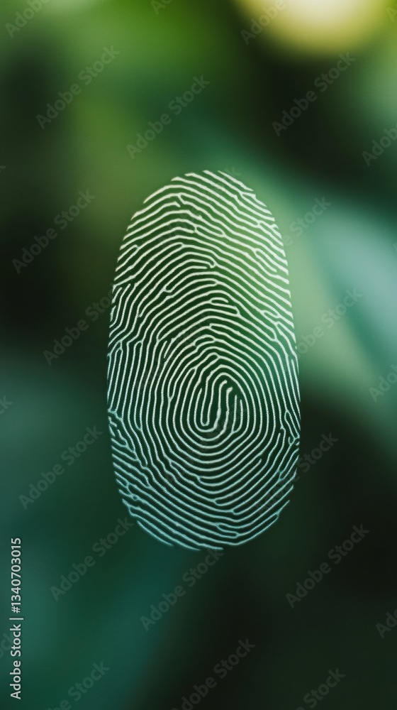 Leinwandbilder Quantum Identity Security Biometric Fingerprint Visualization with Cybernetic Circuit Mapping - Next-Gen Digital Privacy and Authentication Innovation