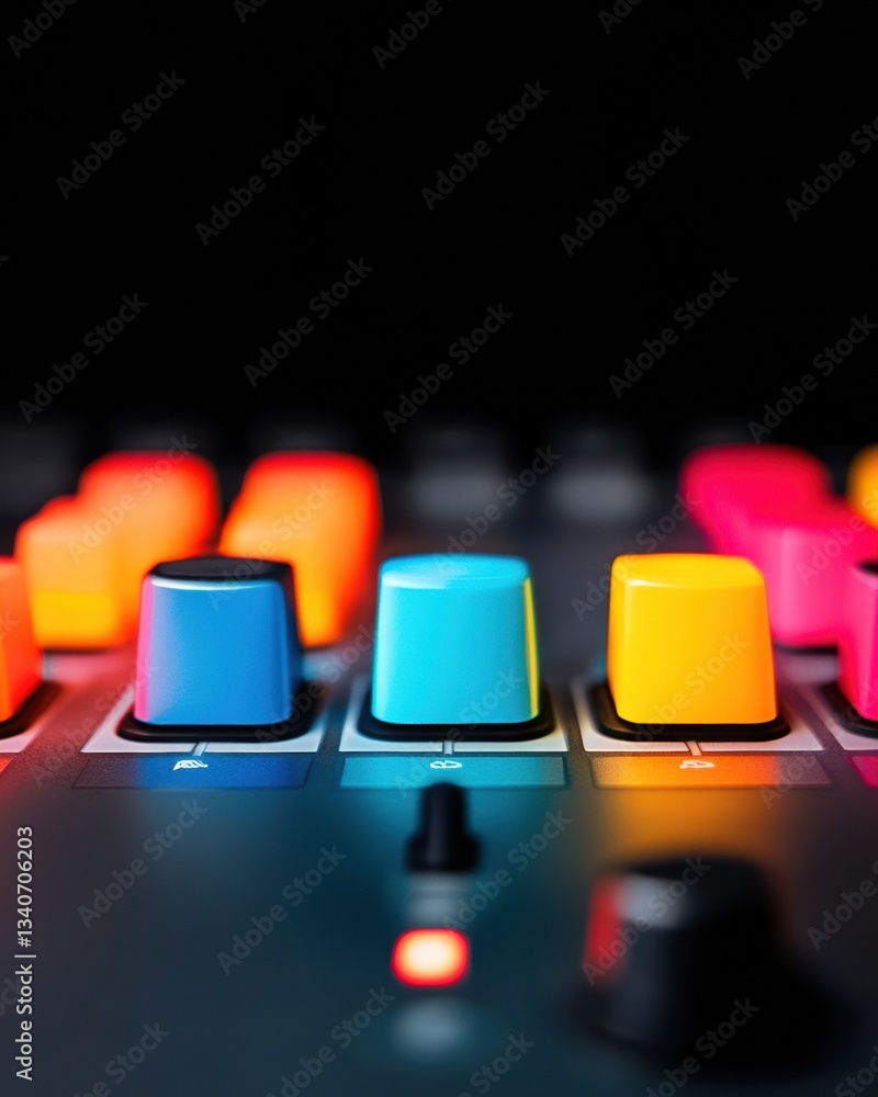 Aufkleber immersive digital control interface neo-chromatic ux design for interactive entertainment platforms,