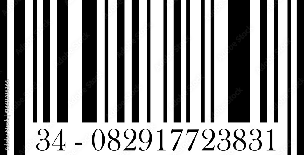 Poster bar code icon for shop product price tag. universal product scan code with numbers. business concept