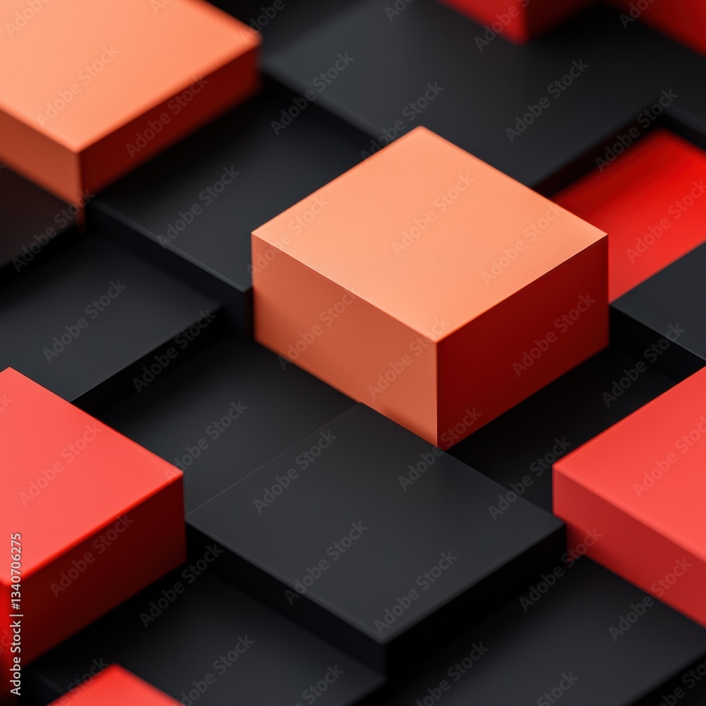 Poster Geometric Digital Minimalist Cubic Flow Visualizing Data Strategy, Brand Innovation, and AI-Driven Design Paradigms