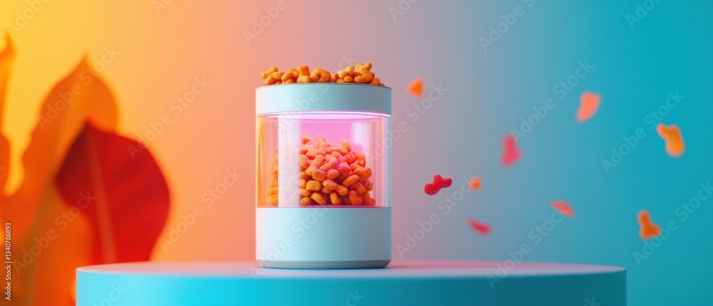 Poster smart pet tech revolution ai-powered kibble dispenser with digital portion control and interactive w