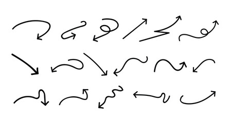 Vector Set of Direction Arrows Illustration for Modern Design Elements