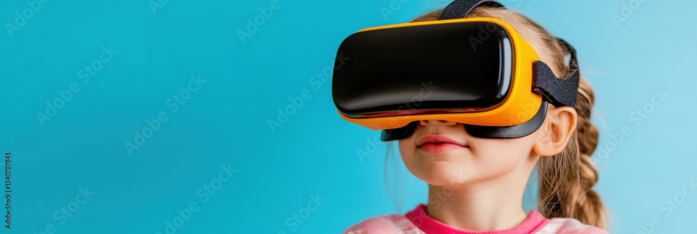 Poster immersive edtech revolution gen z youth exploring virtual learning frontiers with vibrant vr headset
