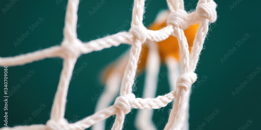 Aufkleber Minimalist Sports Infrastructure High-Performance Mesh Net Macro Showcasing Athletic Design Innovation and Training Technology Ecosystem