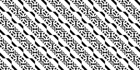 Seamless Transparent Monochrome Art Deco Style Geometric Pattern Wallpaper