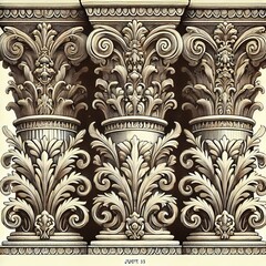 Ornate capitals featuring acanthus leaves