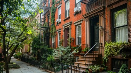 Charming small apartment building in a residential neighborhood.