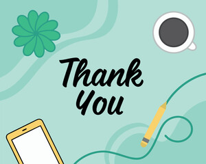 A Thank You Message with Modern Design Elements, Perfect for Digital Greetings and Social Media Engagement. © Design Planer