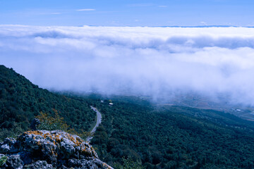 Amazing view of the valley from the top of mountain