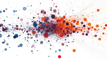 Fototapeta premium Visualizing Machine Learning Data Points in a Network Environment