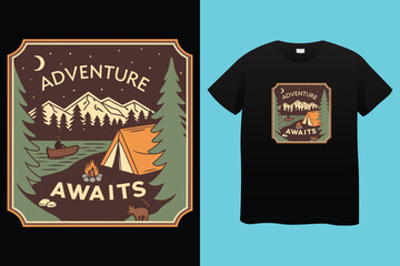 This is my camping shirt. camping graphics vector, vintage explorer, adventure, wilderness. Outdoor adventure quotes symbol. Perfect for t-shirt prints, posters.