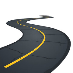 Highway Curved Road transparent background