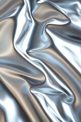 Fototapeta premium A close-up shot of a shiny silver cloth with intricate details and textures