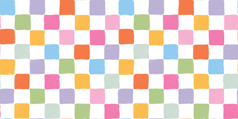 Checkered groovy seamless pattern for wallpaper, scrapbooking, textile prints, wrapping paper, stationery, etc. EPS 10