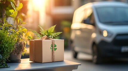 Eco-friendly delivery with plant packaging