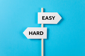 Easy or hard choice signs