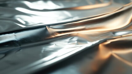 A sharp knife is placed on top of a piece of aluminum foil in a close-up shot