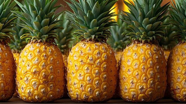 pineapple and strawberries