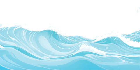 Dreamy Ocean Wave Texture in Watercolor, Blending Soft Blue and Green Tones for a Calming, Abstract Background Ideal for Creative and Relaxing Visual Designs.
