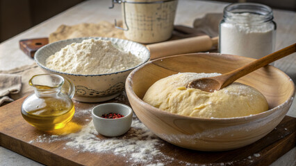 Food ingredients for naan dough flour