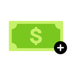 Dollar income vector on transparent background