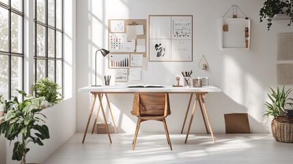 Creative workspace inspiration modern home office setup interior design bright environment