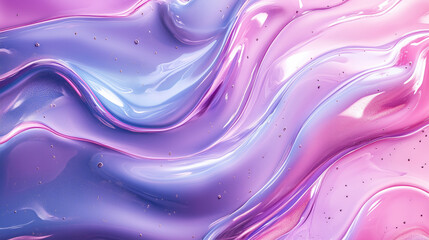 Obraz premium Abstract trendy holographic background. Real texture in pale violet, pink and mint colors with scratches and irregularities