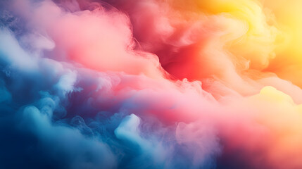 Colorful abstract background with swirling smoke, leaving room for text or design. Abstract background with rainbow colors.