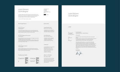 Obraz premium Creative CV resume templates, multipurpose resume design,