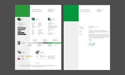 Clean Resume Layout, Minimalist resume cv template, Resume design template