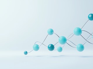 Abstract representation of interconnected blue spheres forming molecular structure