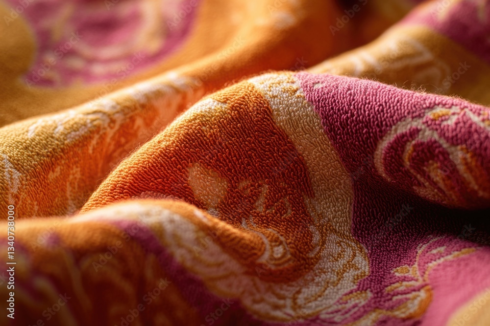 Poster close-up of a colorful blanket with a unique pattern