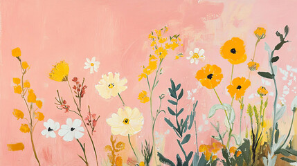 Celebrate the beauty of nature with this vibrant floral painting
