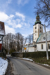 Medieval monastery of Saint Joseph, building from the outside. Komarno, Poland.
